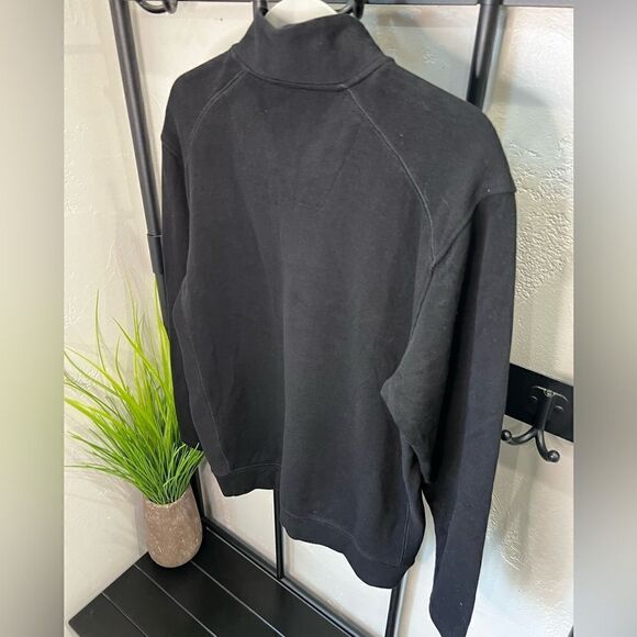 Calvin Klein Mens Pullover 1/4 Button Snap Golf Sweater black Size medium - Picture 6 of 15